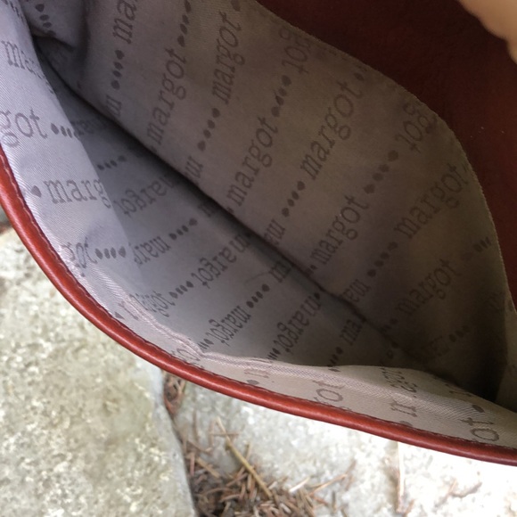 Margot Leather Crossbody-Brown-10x8-Multi Compartment-Zip Top Closure-GUC - Picture 8 of 17